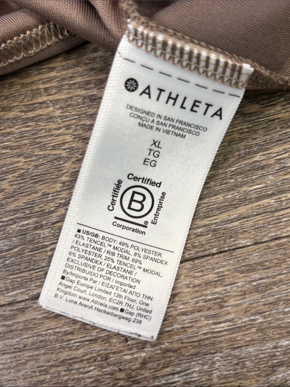 Athleta Seasoft Rib Quarter-Zip Popover Pullover Taupe Brown Size XL - Picture 7 of 10